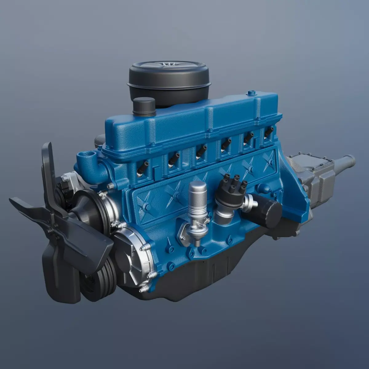 240 CID Straight-Six Engine  3D print model