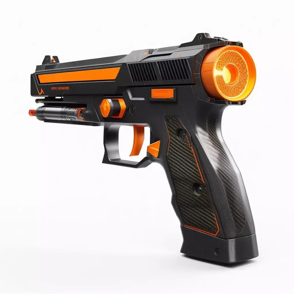 SciFi Pistol with Glowing Core 3D model