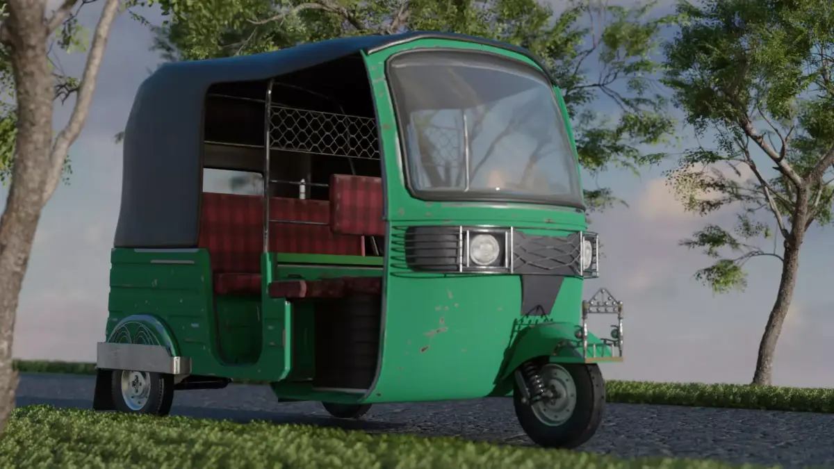 CNG or Tuktuk or auto Rickshaw 3D model
