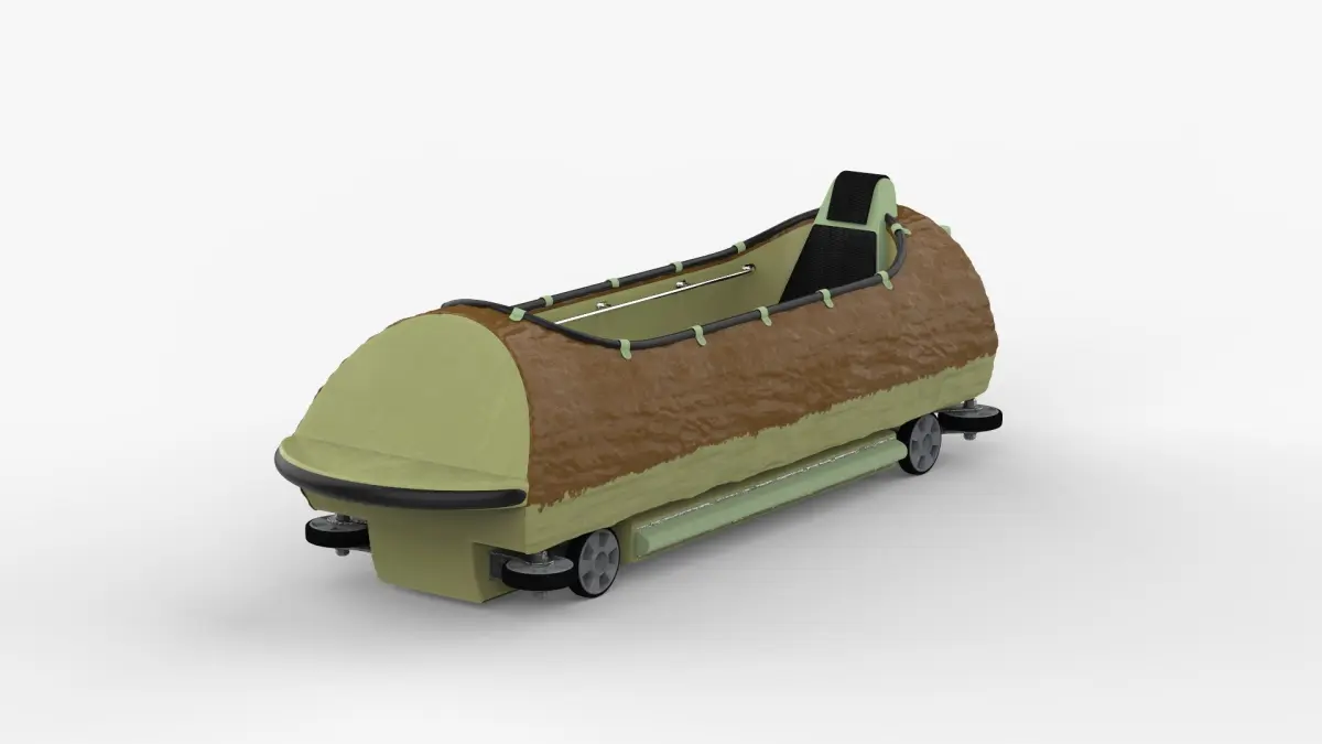 Log Flume Wagon 3D model