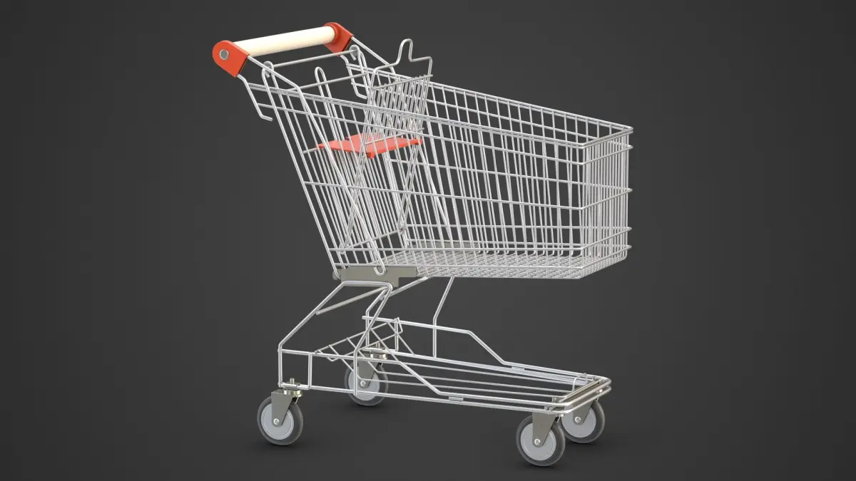 Shopping Cart 2 3D model purchase