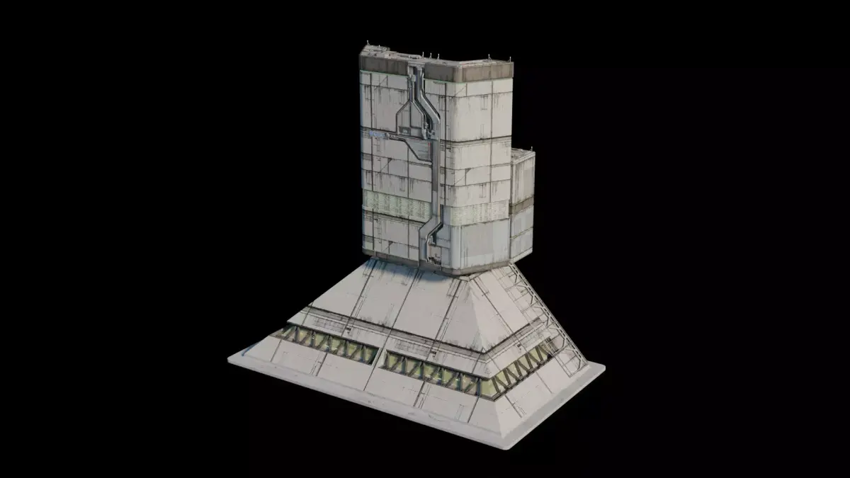Cyberpunk Building 5 Low-poly 3D model