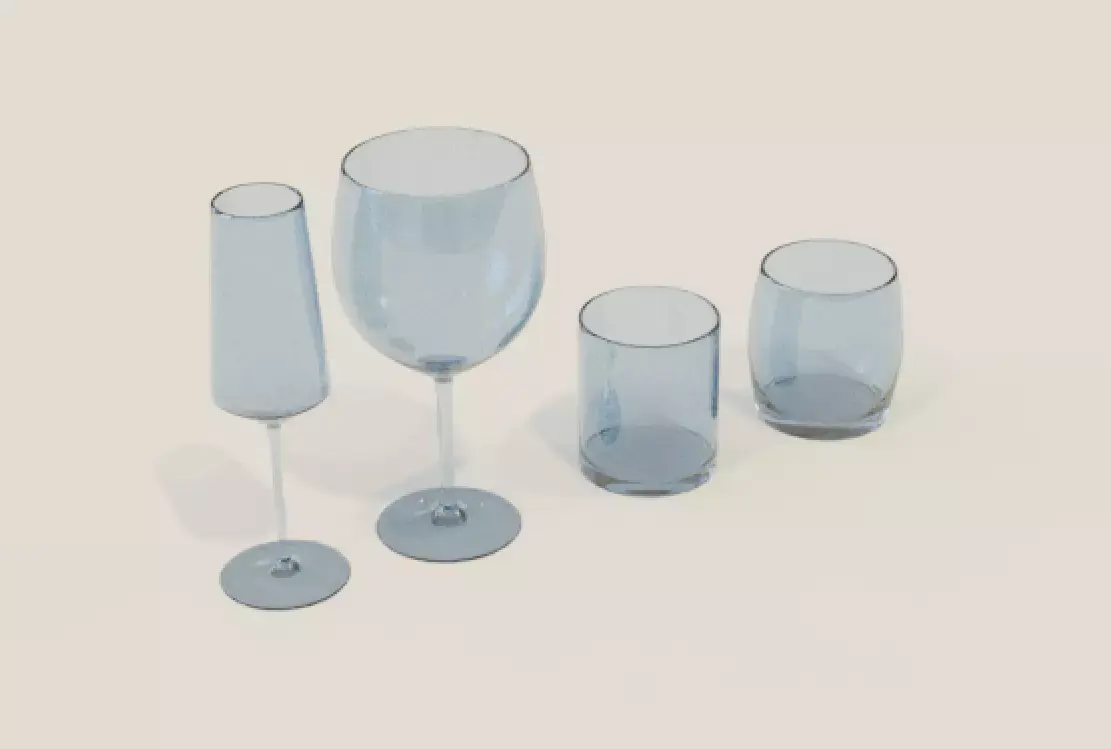 Glasses modeled in blender using bezier curves Free 3D model
