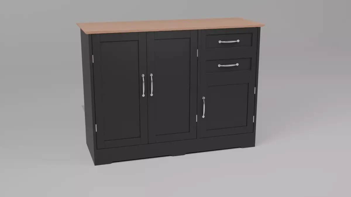 Interior Furniture 3D Model Low-poly 3D model