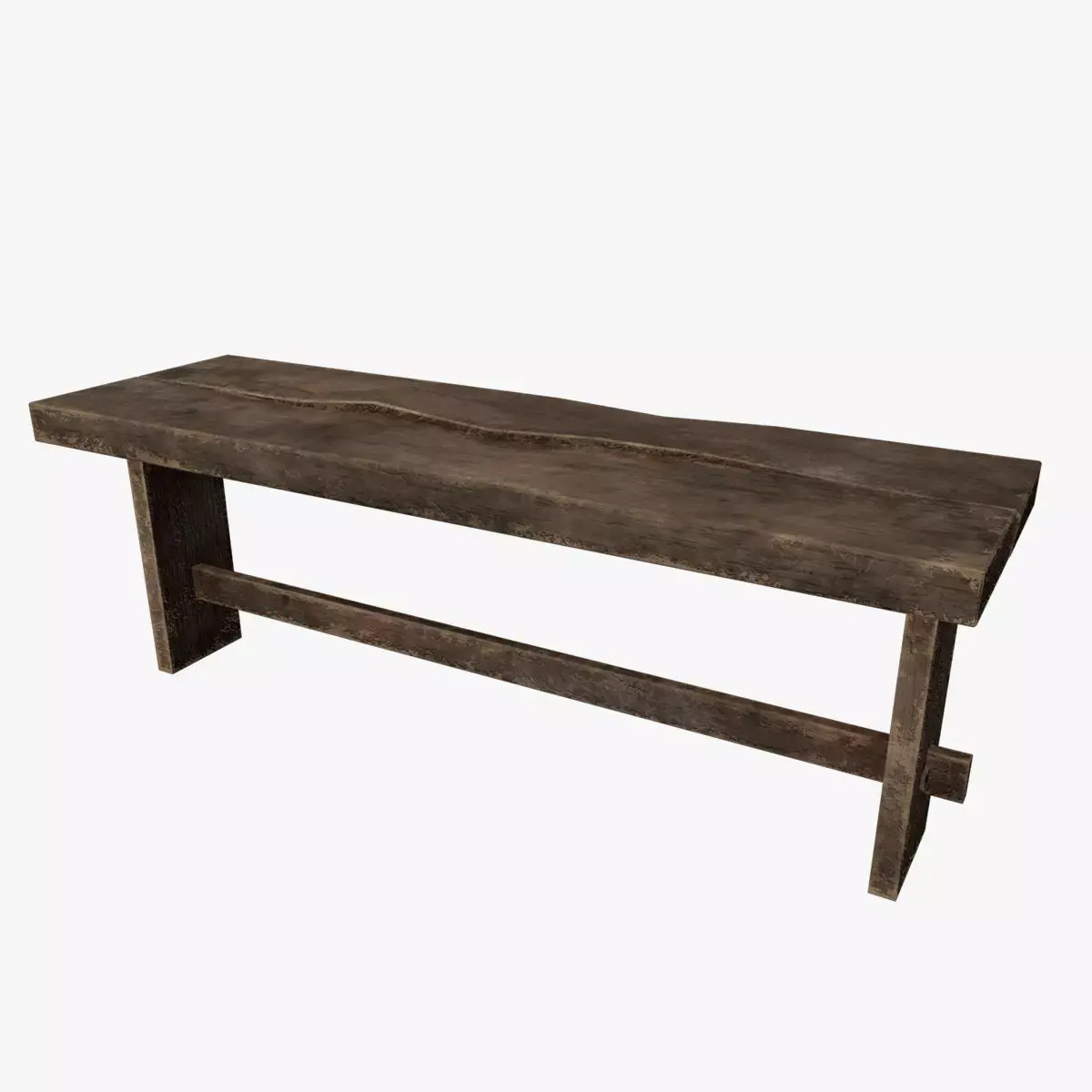 Medieval Bench Low-poly 3D model purchase