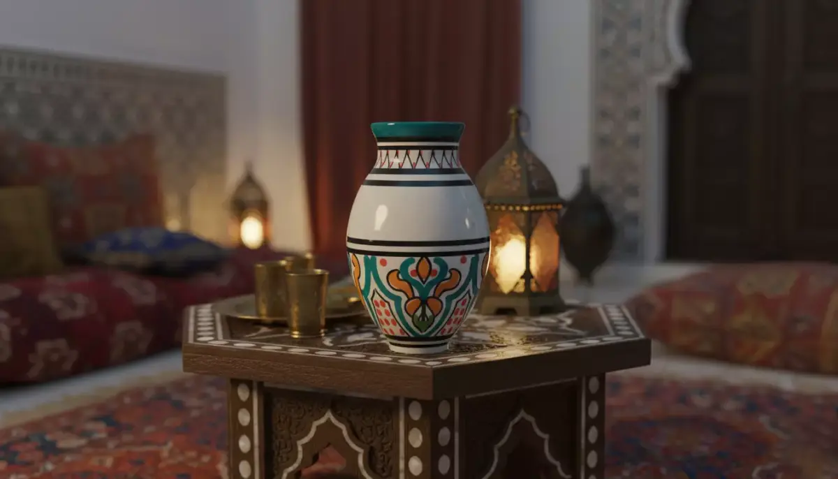 Moroccan Ceramic Pot  Traditional Handcrafted Design Low-poly 3D model