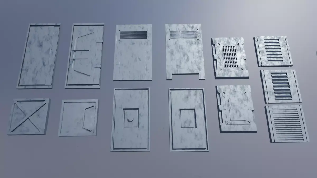 BASIC KITBASH 13 PIECE Low-poly 3D model