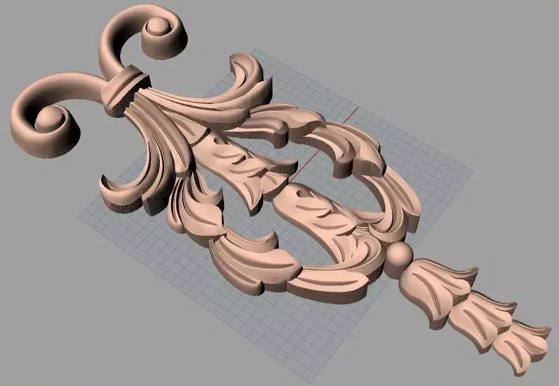 Furniture decorative flower 3D STL model used for CNC E028 3D model