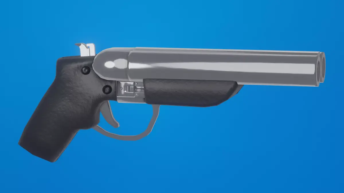 Mini Silver Shotgun Weapon Low-poly 3D model