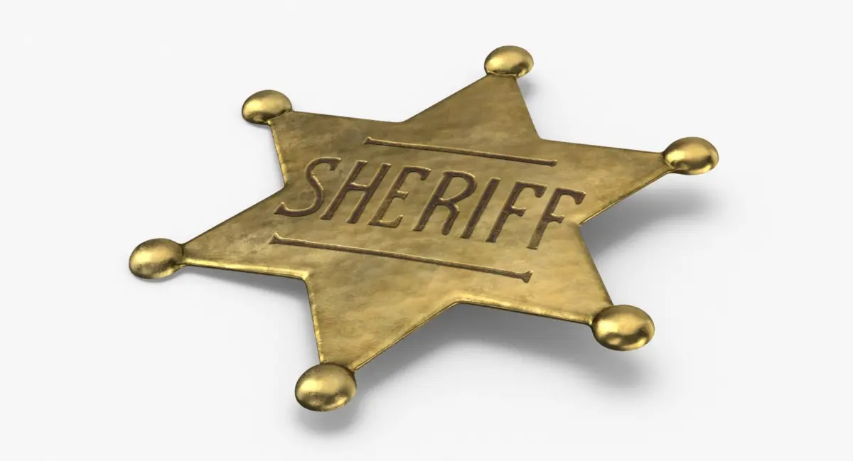Western Sheriff Badges 3D model