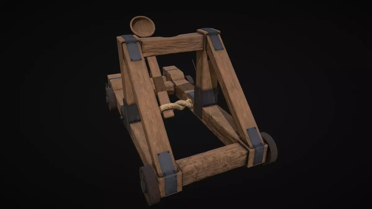 Catapult Low-poly 3D model purchase
