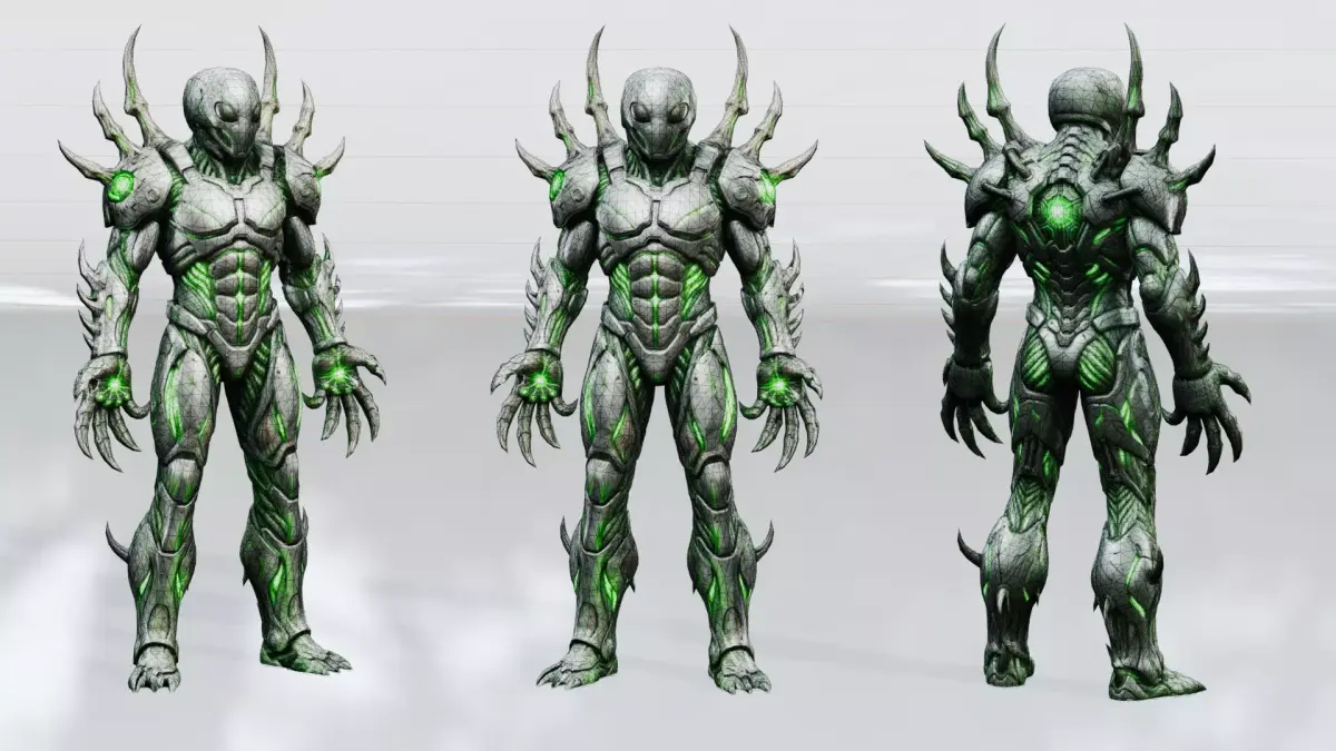 Sci-Fi Mutant Alien Creature Boss Character Low-poly 3D model