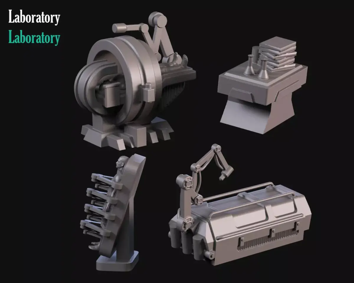 Laboratory 3D print model
