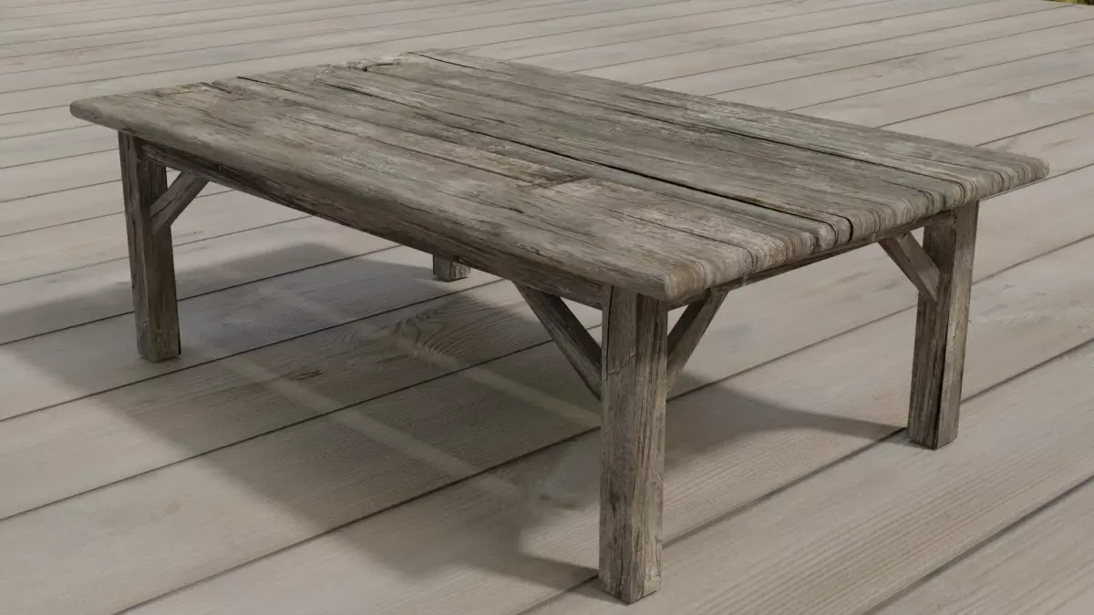 Medieval Table Free low-poly 3D model