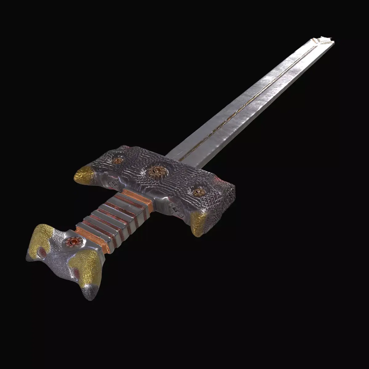 Cow handle sword By PBR Texture 4k Png 3D model