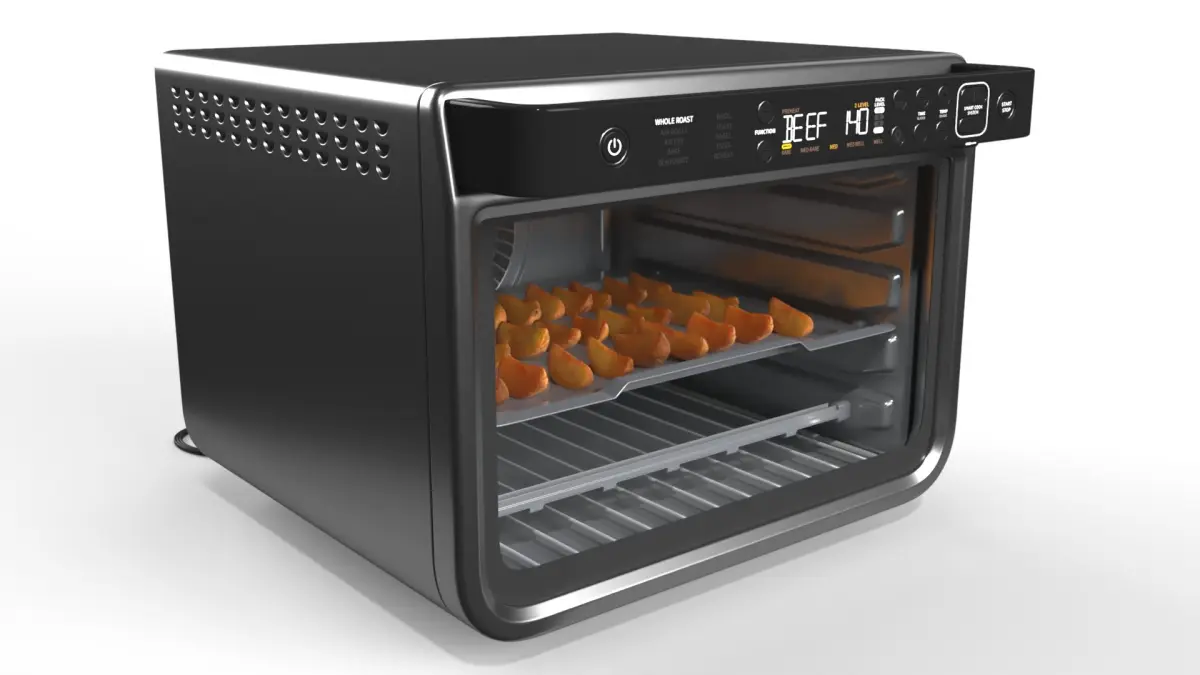 Digital Convection Oven with Country Fries Inside 3D model