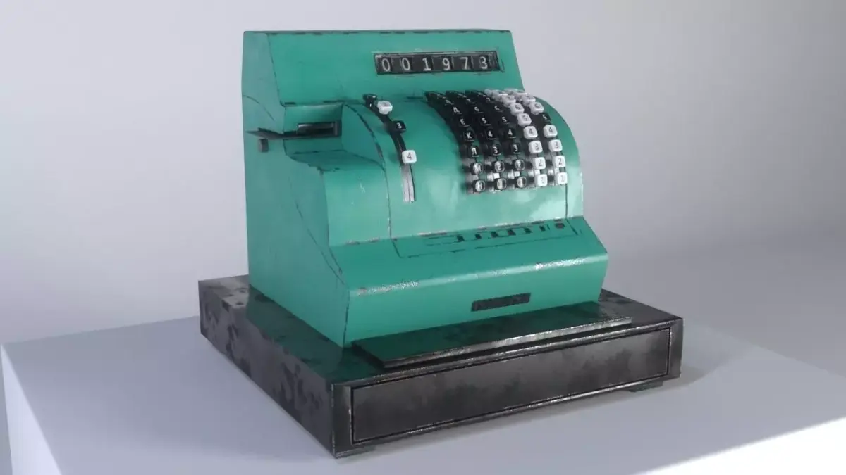 cash machine Free low-poly 3D model