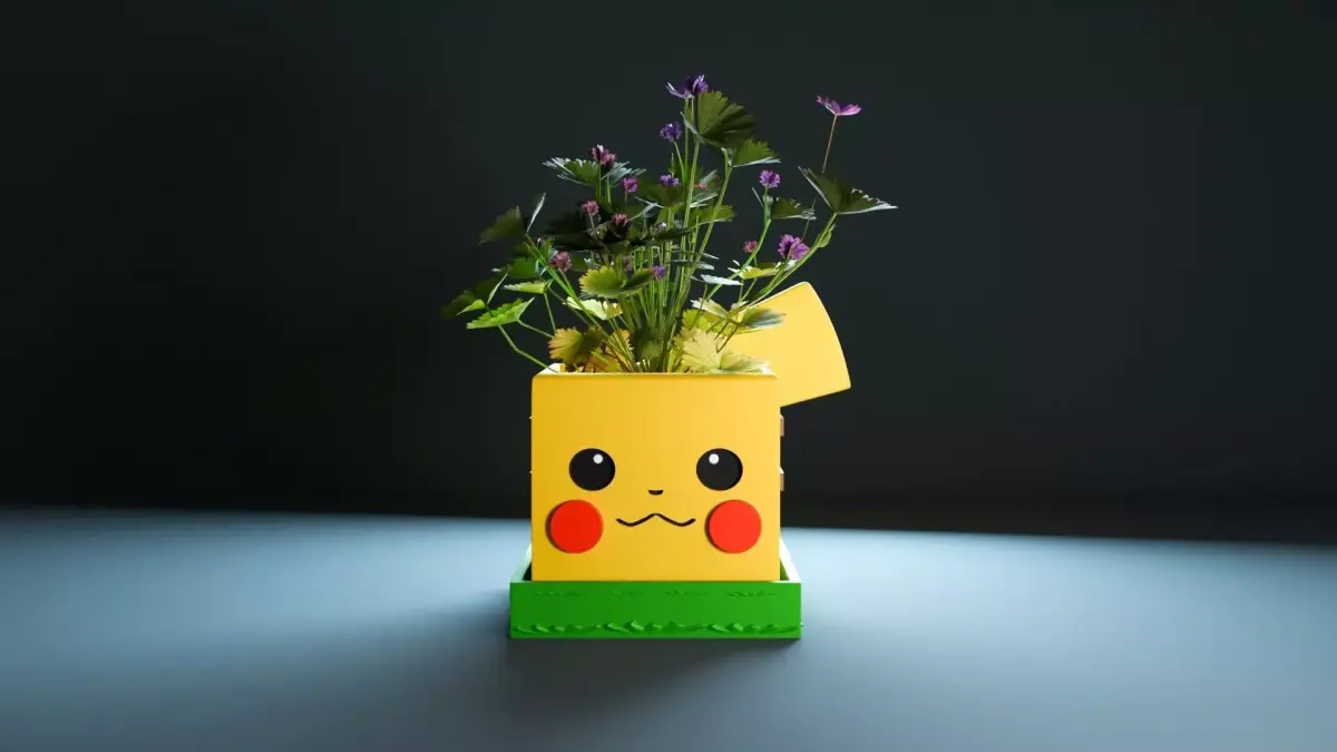 Maceta pokemon Pikachu- pokemon Pikachu flowerpot  3D print model