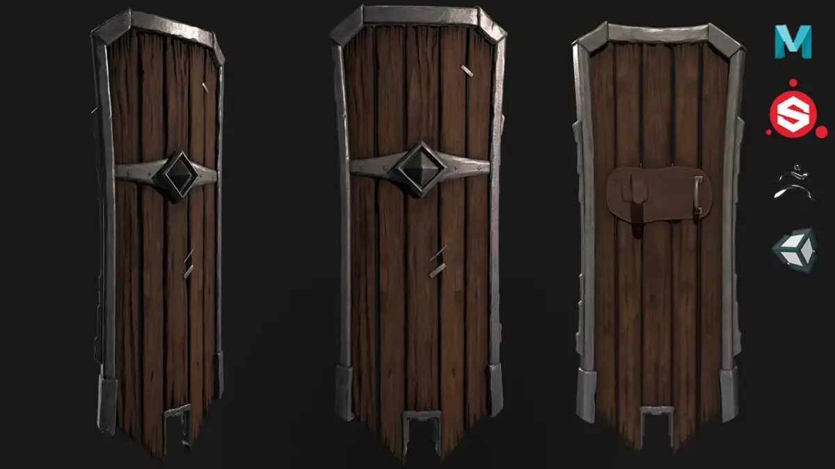 Medieval Shield 3D model 3