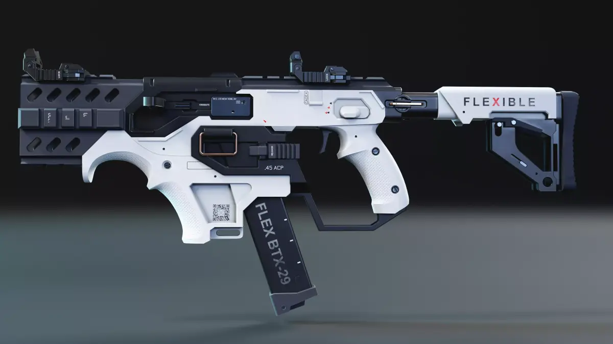 SMG FLEX BTX-29  Futuristic Sci-Fi Submachine Gun 3D Asset Low-poly 3D model