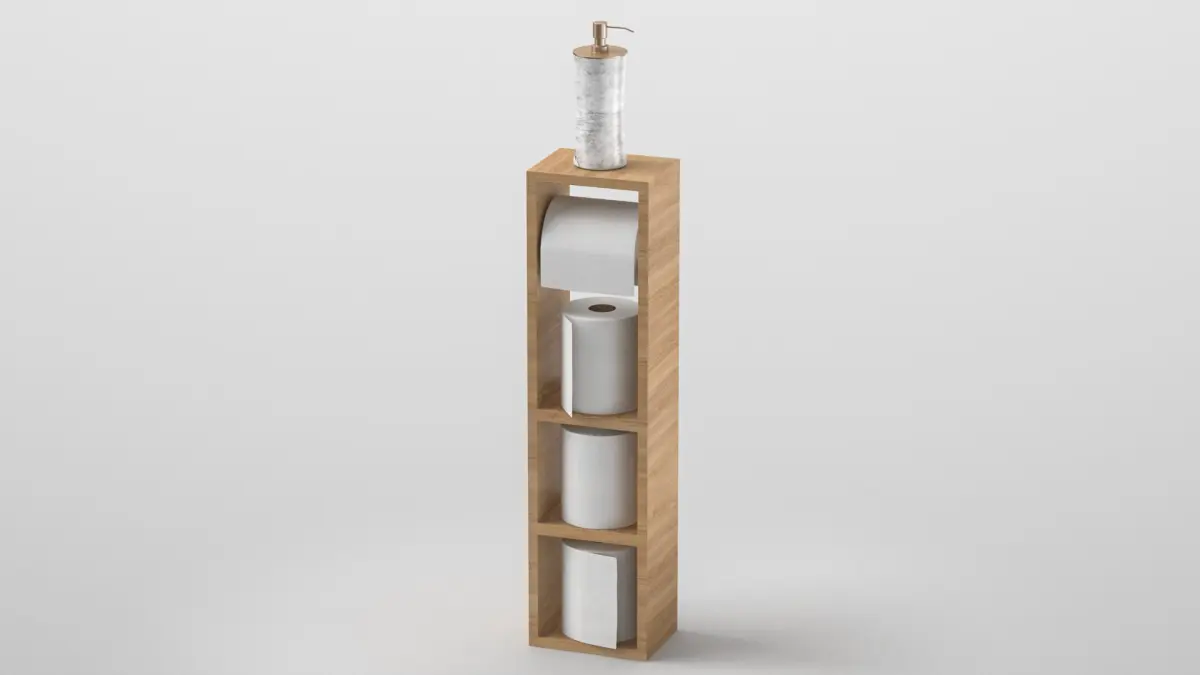 Toilet Paper Holder Storage 3D model