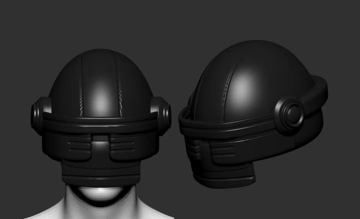 helmet high poly sculpt 3d printable ver 7 3D model 3D model 216