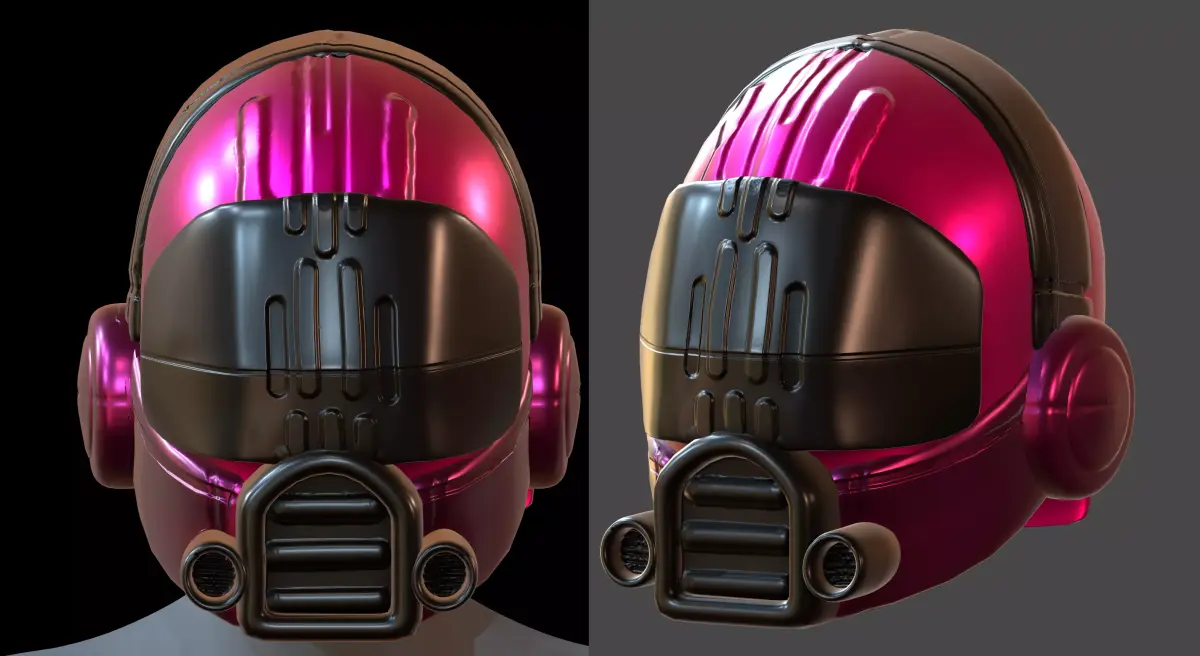 Gas mask helmet 3d model scifi Low-poly  Low-poly 3D model 560