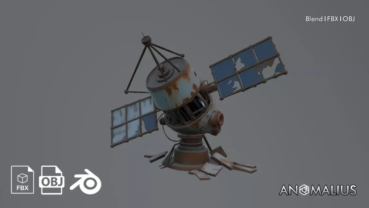 abandoned satelite 3D model