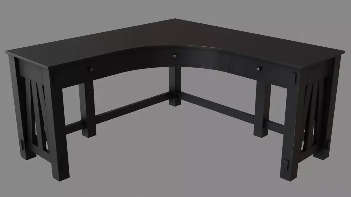 Office Desk Free low-poly 3D model buy