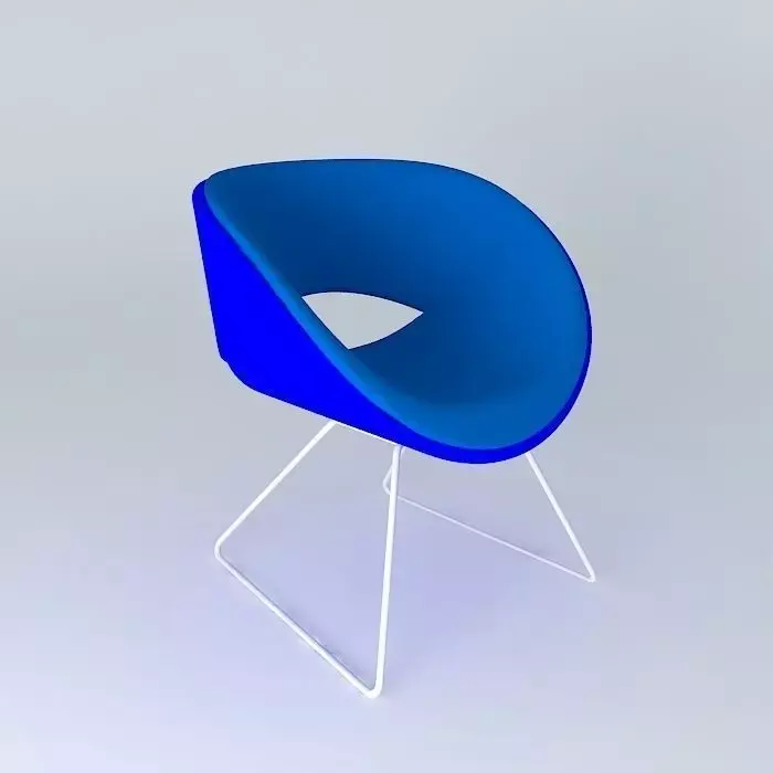 Modern blue chair Free 3D model