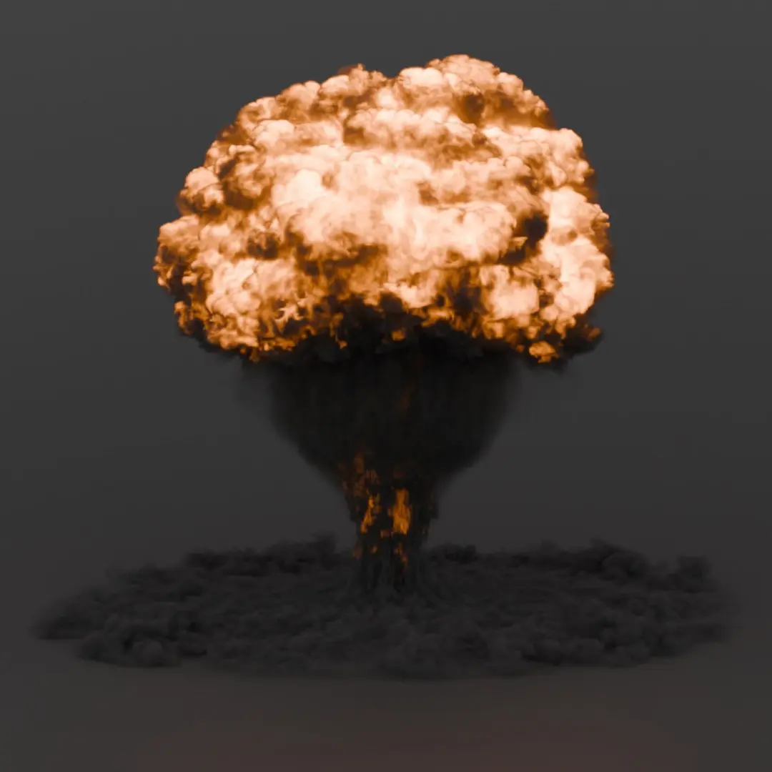 Radiation Burst Fire Cloud VDB For Blender 3D model