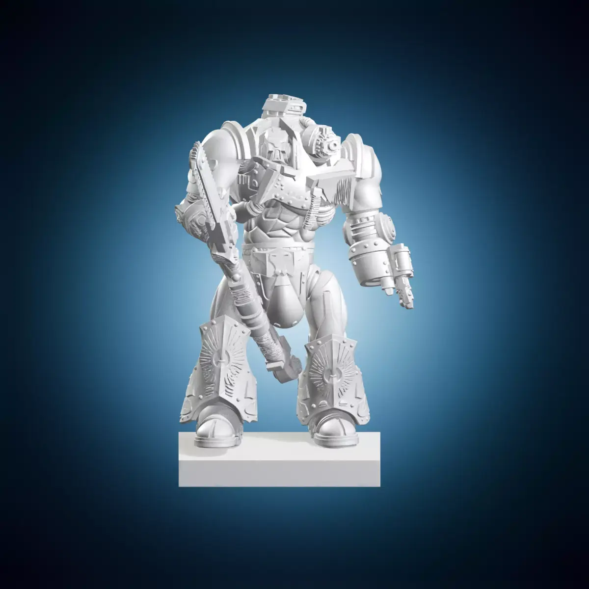 Space Marine Chainsaw Miniature 3D print model