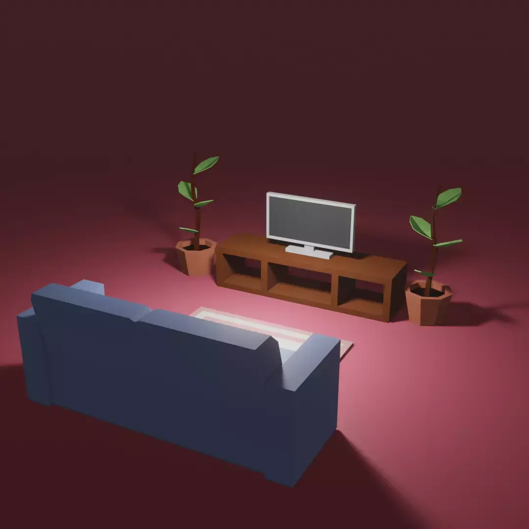Low Poly Interior Pack  Free low-poly 3D model