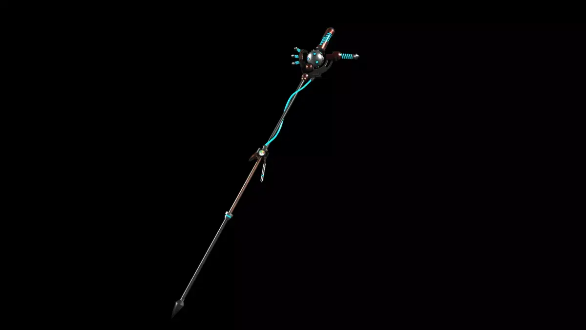 Techno-Magic Crosier Low-poly 3D model