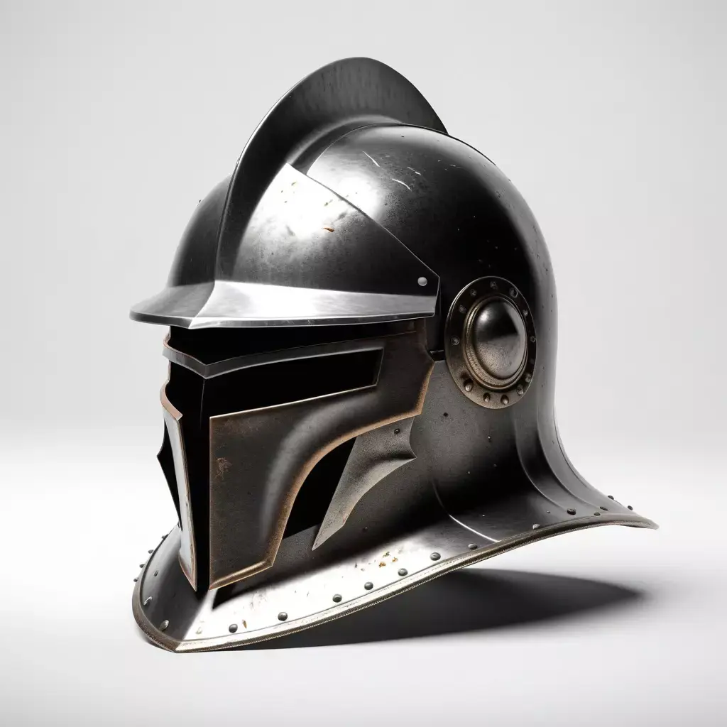 Dented Knight Helmet 3D Model 3D model