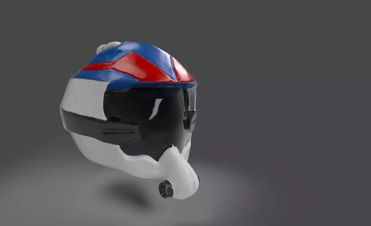 Macros Robotic Helmet  Low-poly 3D model