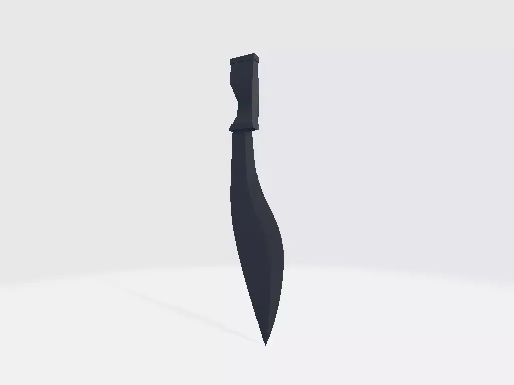 Dagger knife Low-poly 3D model 3