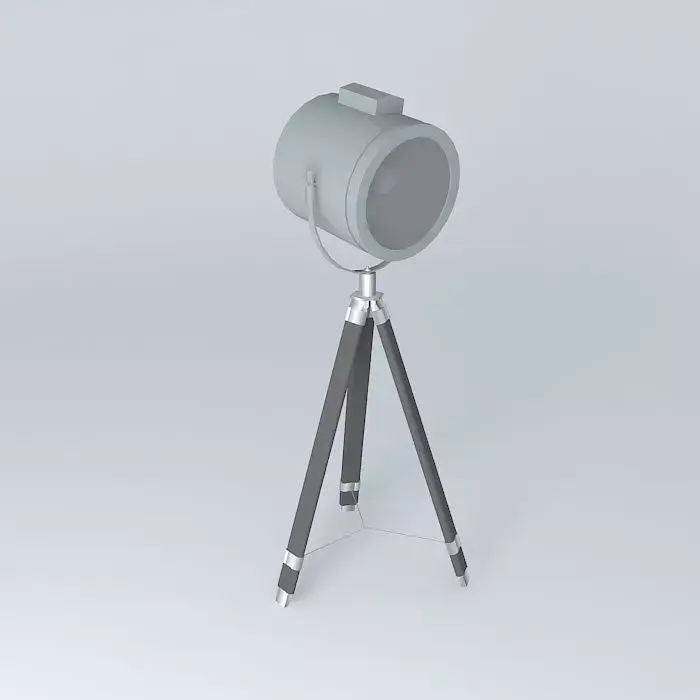 Mini Cannon Spotlight  lamp Free 3D model