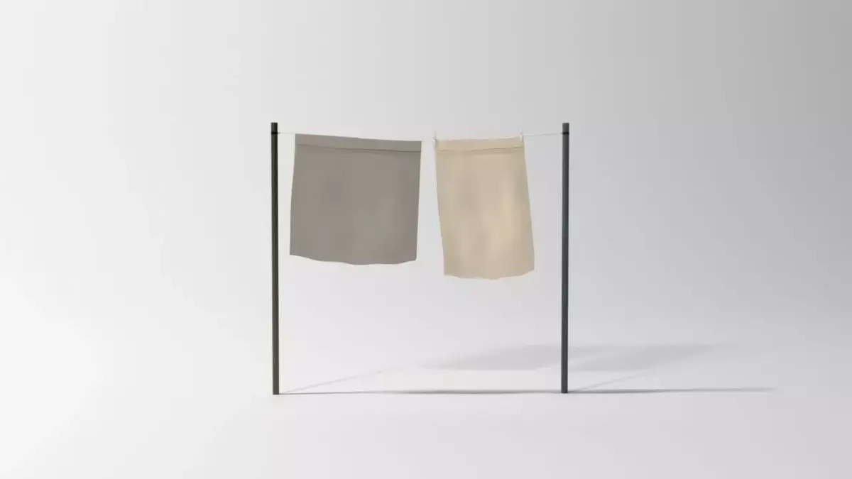 Clothes hanging Free 3D model