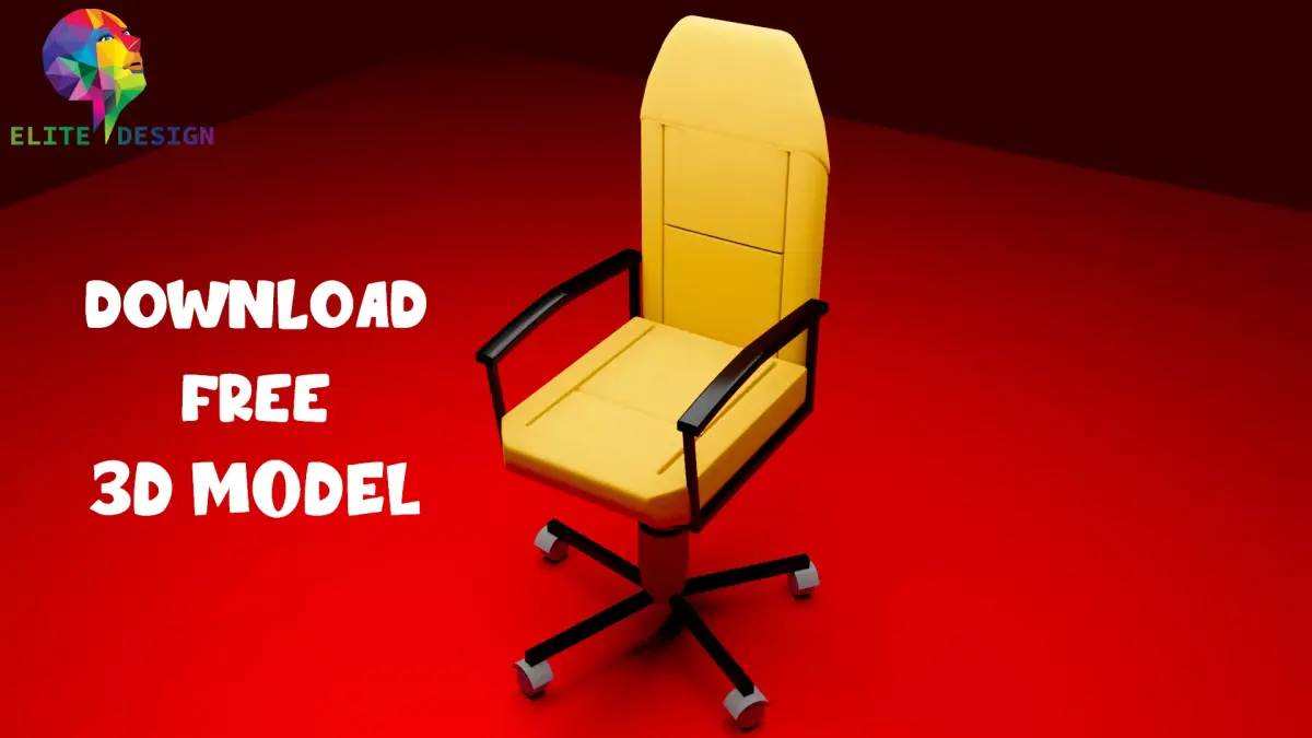 Low-Poly Computer Chair - Game-Ready 3D Model Free low-poly 3D model