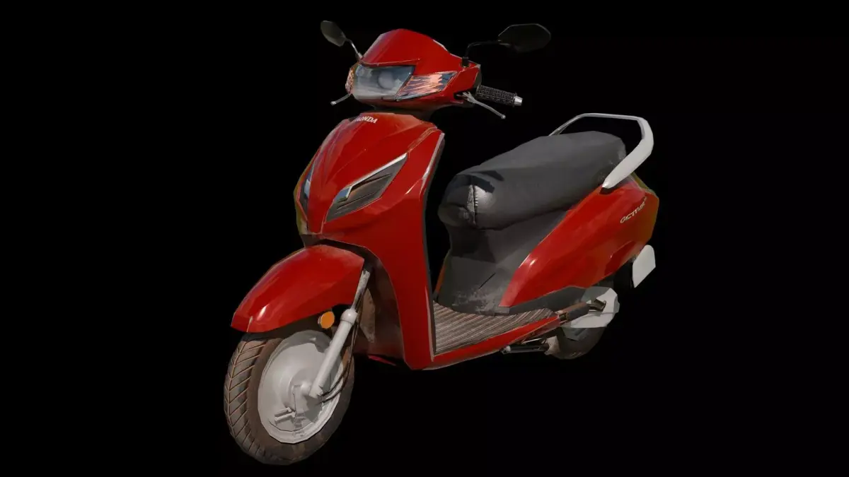 Activa Bike Model Low-poly 3D model