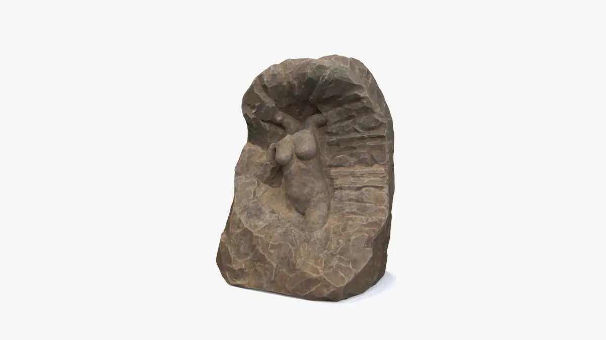 Sculpture Rock Woman 3D model