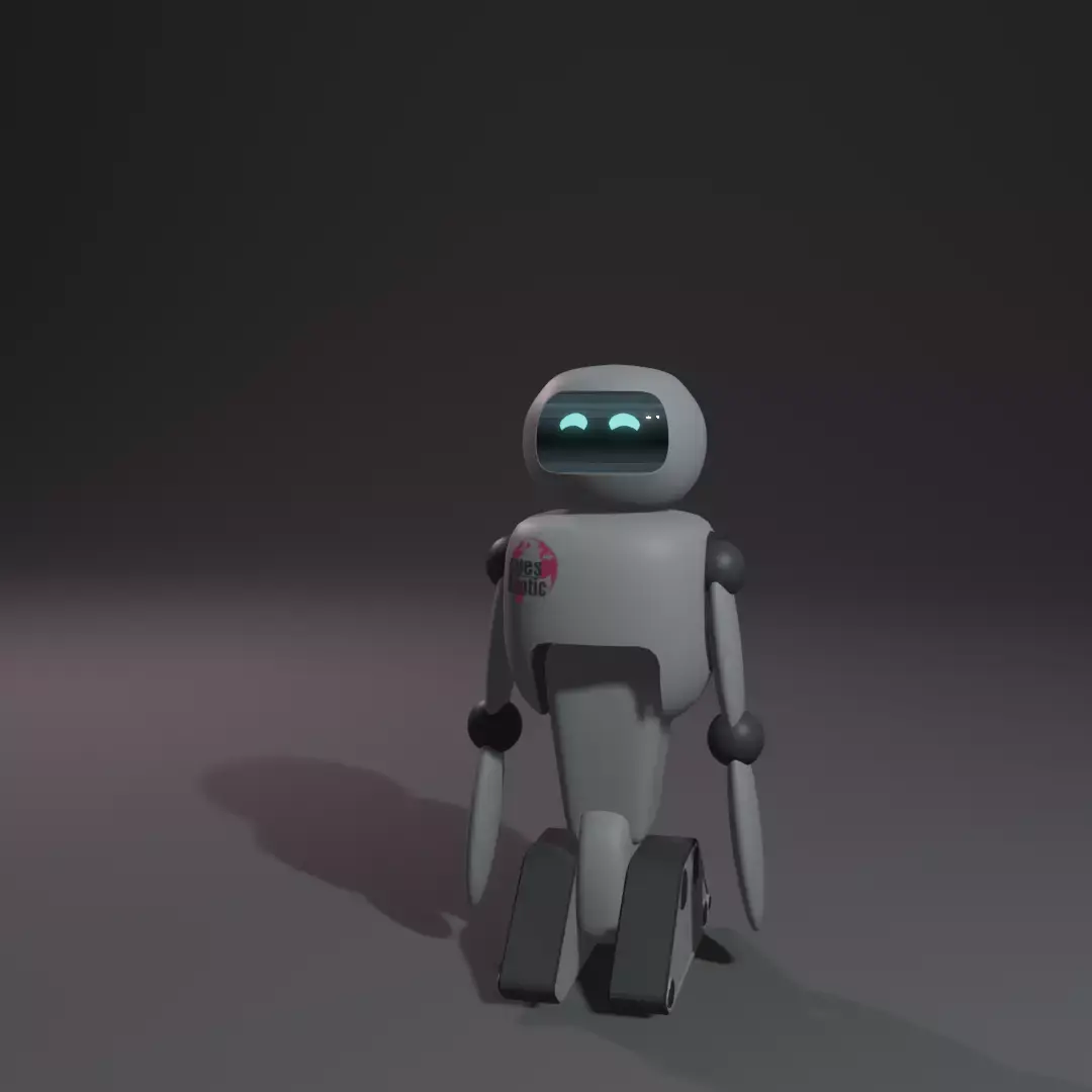 Robot Low-poly 3D model 33