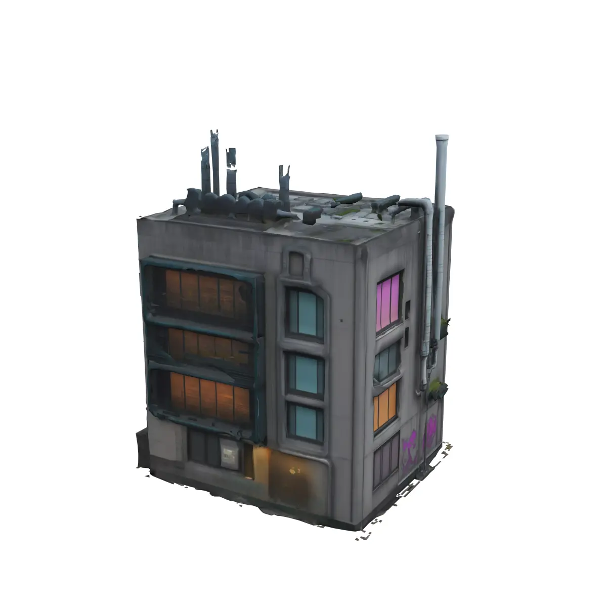 megabuilding city17 distopian scifi cyberpunk house arch 3D model