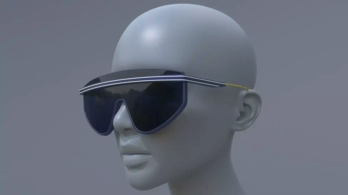 Fashion sci fi sun glasses DIOR style 3D model