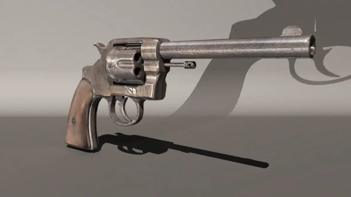 Colt Revolver 1892 Low-poly 3D model