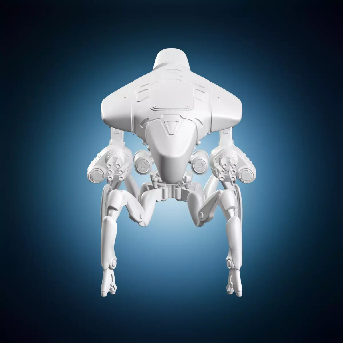 Futuristic Spider Combat Mech Robot 3D print model