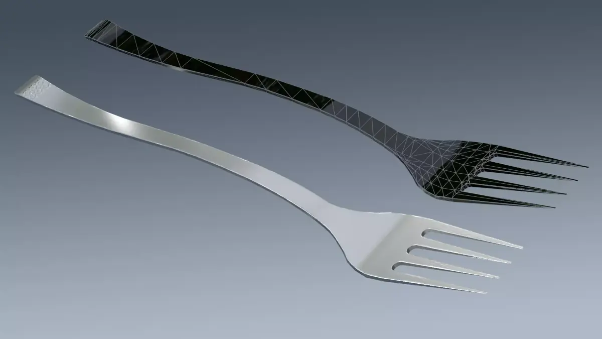 Classic Fork Free low-poly 3D model