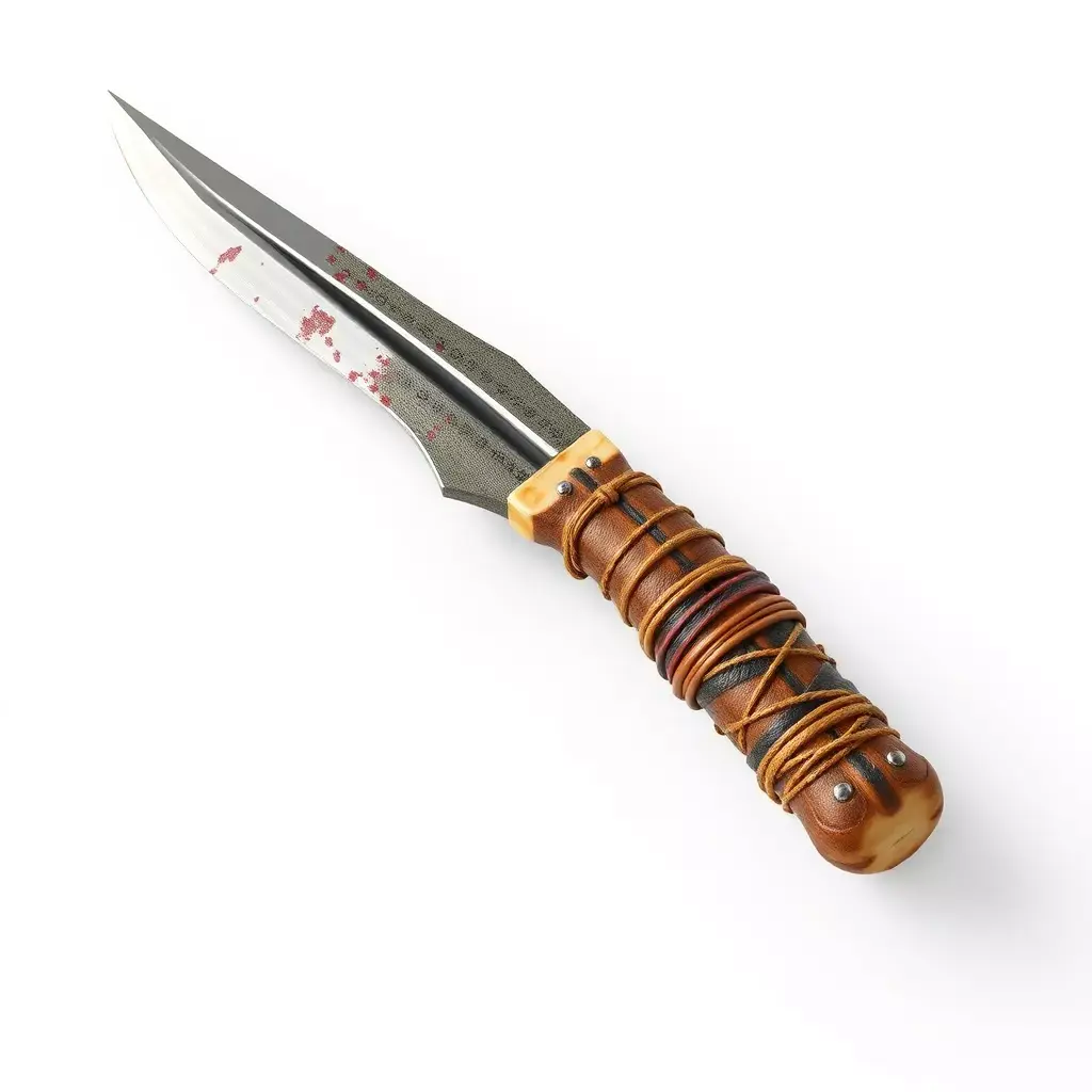 Fantasy Tribal Combat Knife Low-poly 3D model