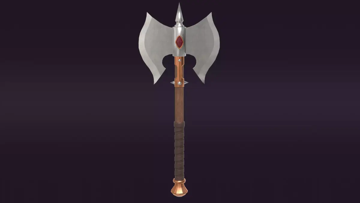 Double Edged Axe Low-poly 3D model